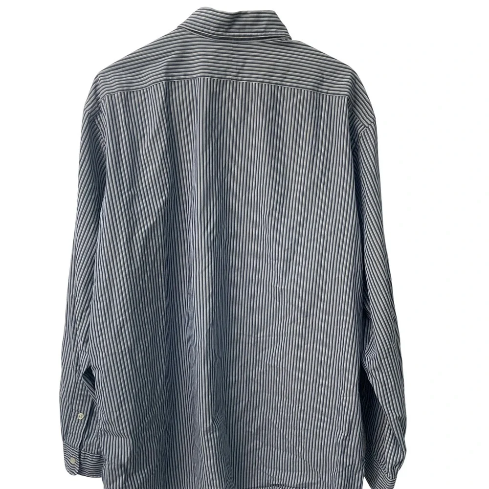 Polo Ralph Lauren‎ Ellington Mens XL Blue White Striped Cotton Button Down Shirt